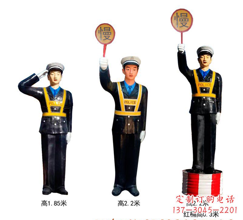 烟台玻璃钢警察雕塑象征警察的英勇