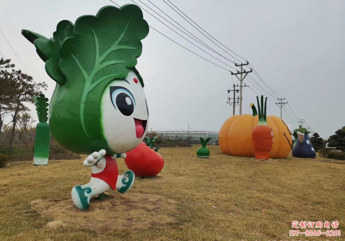 烟台玻璃钢白菜雕塑精美的艺术品