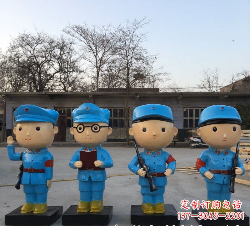 烟台玻璃钢制作的红军雕塑传承精神