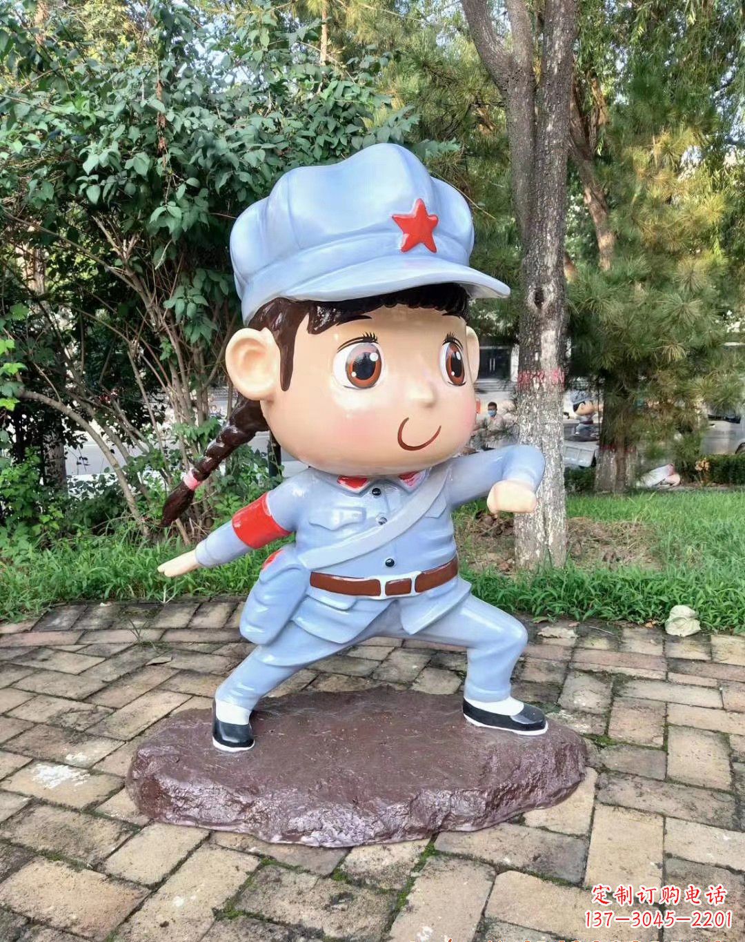 烟台红军雕塑永记革命英雄