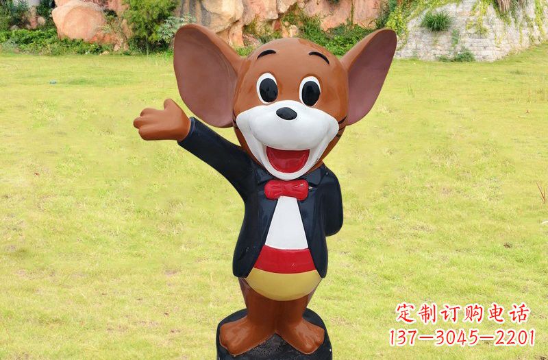 烟台玻璃钢卡通老鼠杰瑞雕塑