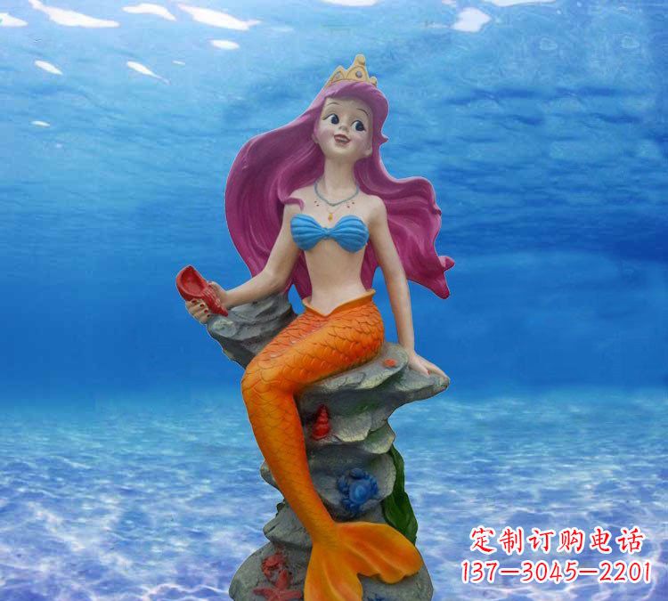 烟台玻璃钢雕刻的美人鱼