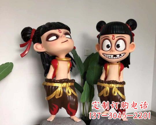 烟台玻璃钢制作的哪吒雕塑一种神奇的艺术