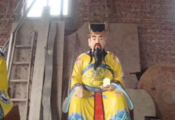 烟台玻璃钢彩绘文财神寺庙神像雕塑