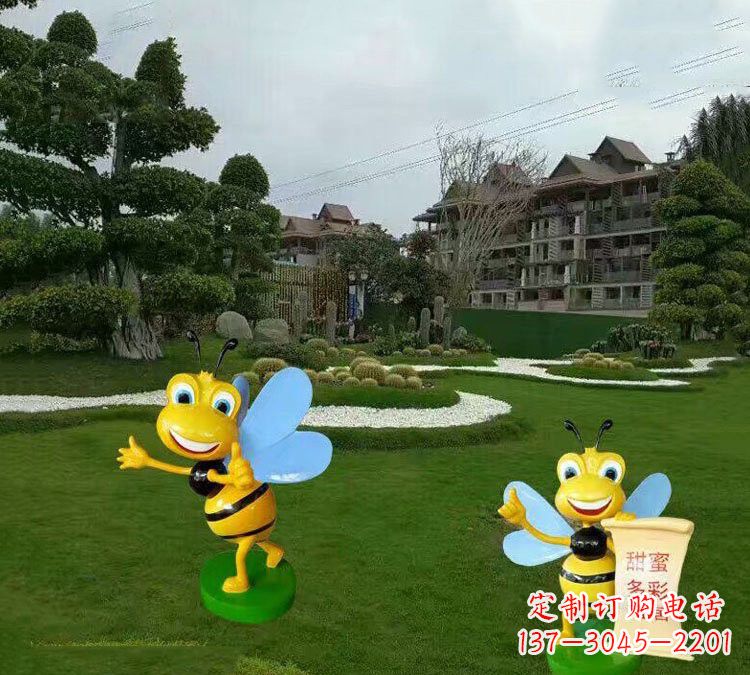 烟台精美的玻璃钢卡通小蜜蜂雕塑