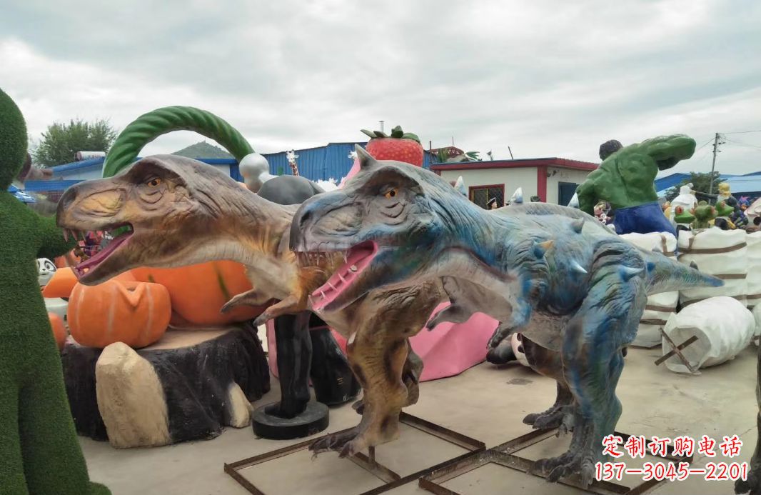 烟台恐龙雕塑玻璃钢的艺术精品