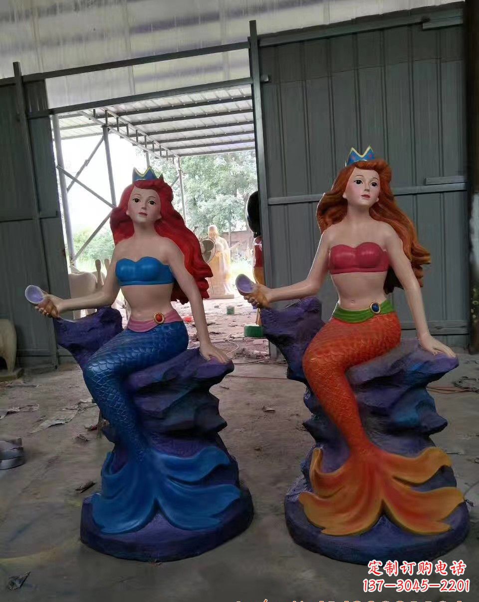 烟台玻璃钢美人鱼雕塑——精美的艺术作品