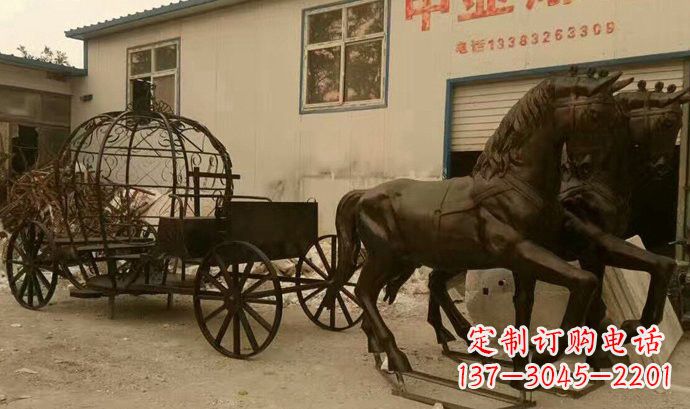 烟台玻璃钢欧式马车雕塑精美艺术品