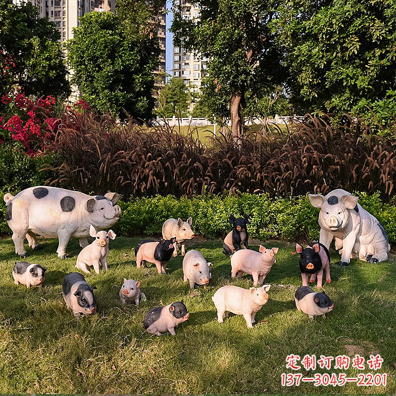 烟台玻璃钢树脂仿真动物雕塑——公园农家院精美装饰