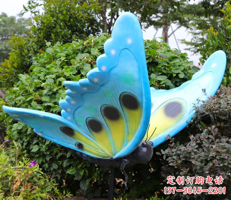 烟台玻璃钢树脂仿真蝴蝶雕塑