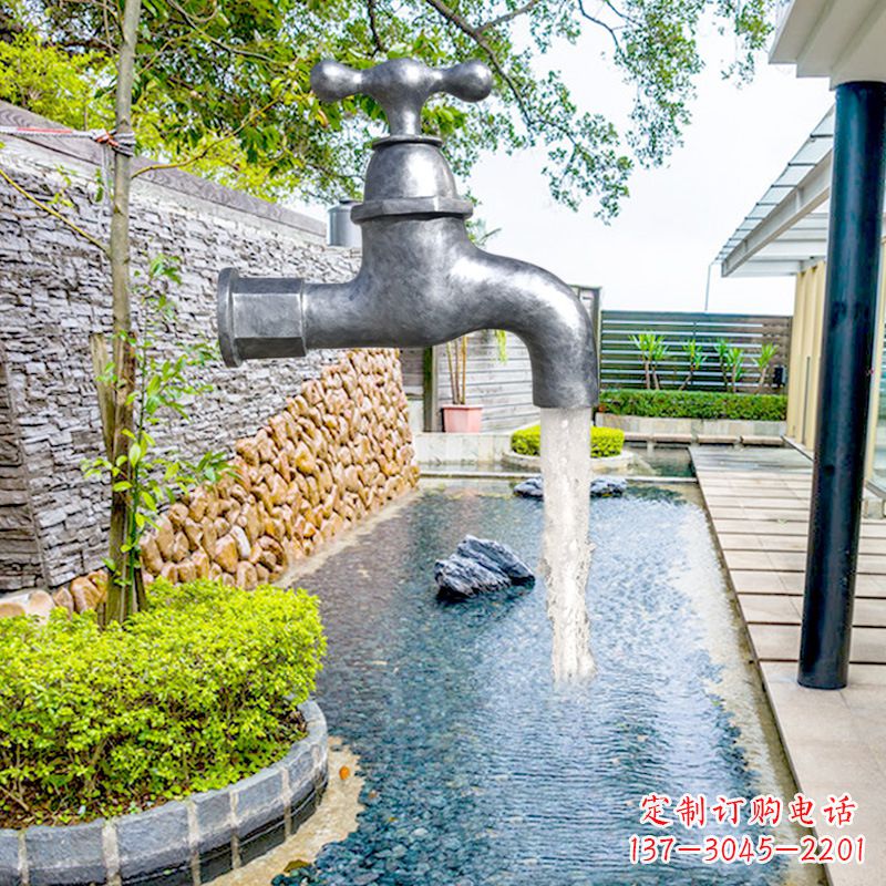 烟台玻璃钢水龙头喷泉雕塑精美绝伦