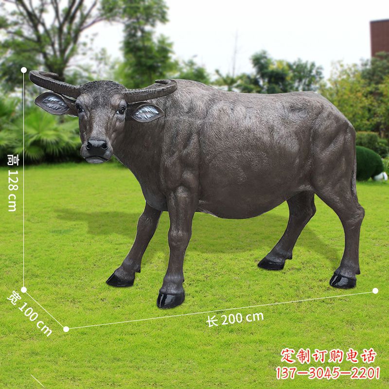 烟台玻璃钢水牛雕塑