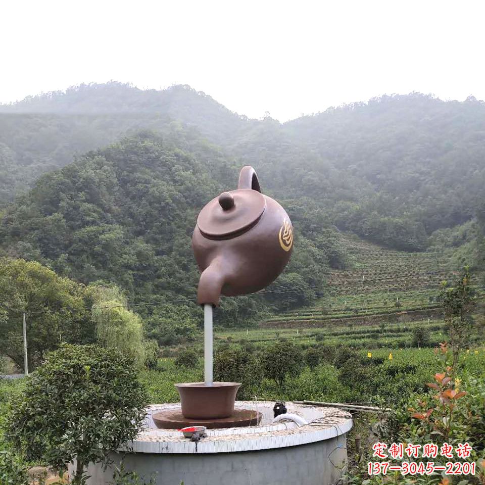 烟台玻璃钢天壶喷泉精致而神奇的雕塑