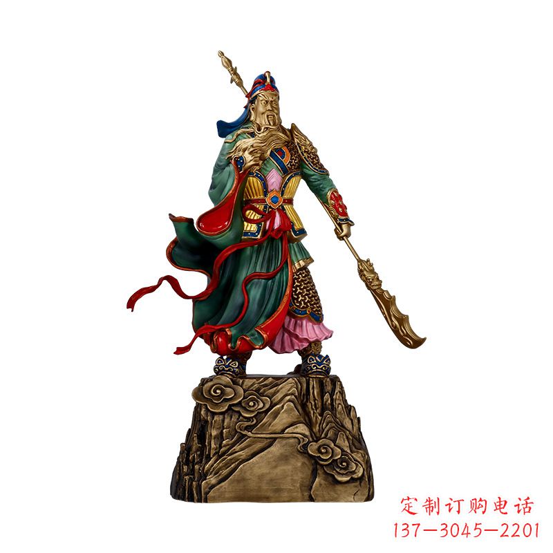 烟台玻璃钢制关羽雕塑