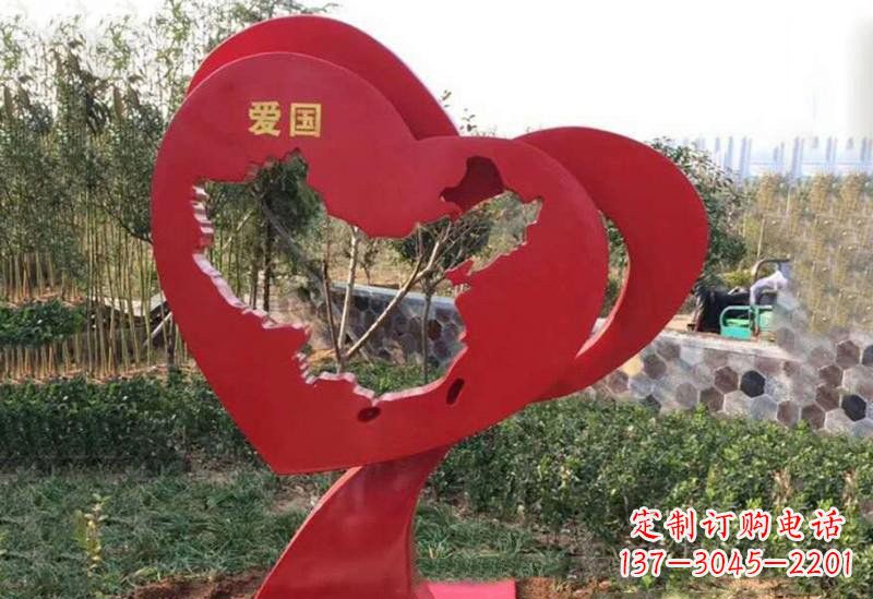 烟台不锈钢爱国镂空中国地图雕塑
