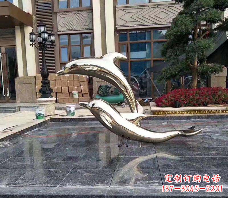 烟台不锈钢海豚雕塑——美丽的艺术礼物