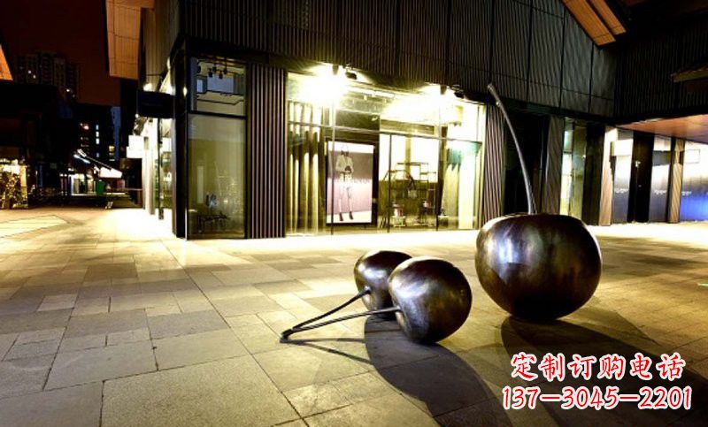 烟台不锈钢樱桃雕塑