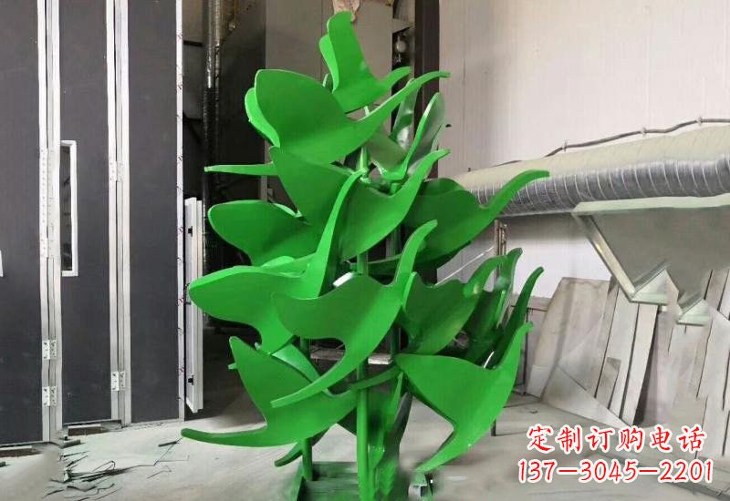 烟台优雅美观的不锈钢彩色大雁雕塑