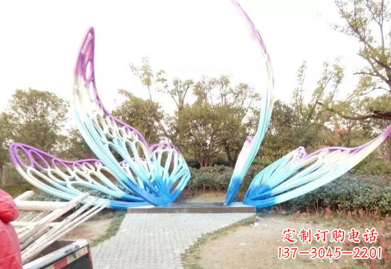 烟台不锈钢彩色蝴蝶雕塑