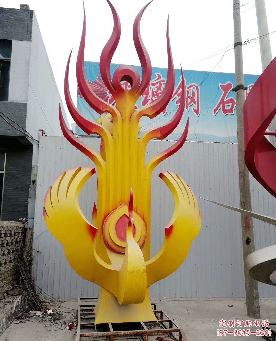 烟台不锈钢彩色凤凰雕塑