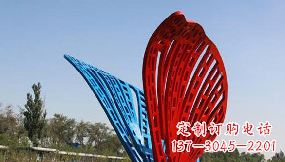 烟台不锈钢蝴蝶雕塑美丽的实物表达