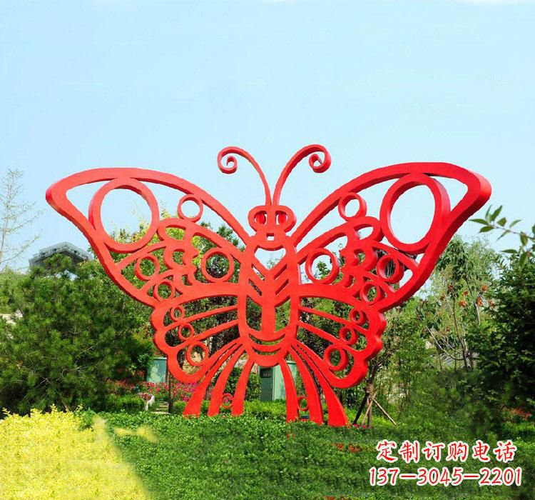 烟台不锈钢草坪艺术蝴蝶雕塑