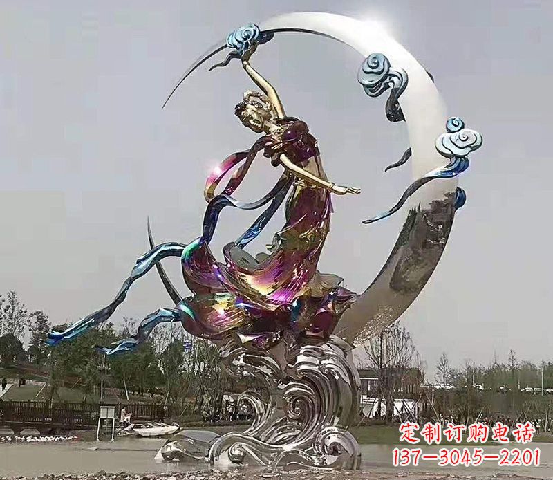 烟台不锈钢嫦娥奔月雕塑
