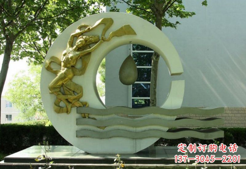 烟台不锈钢嫦娥奔月雕塑——传承中华文化