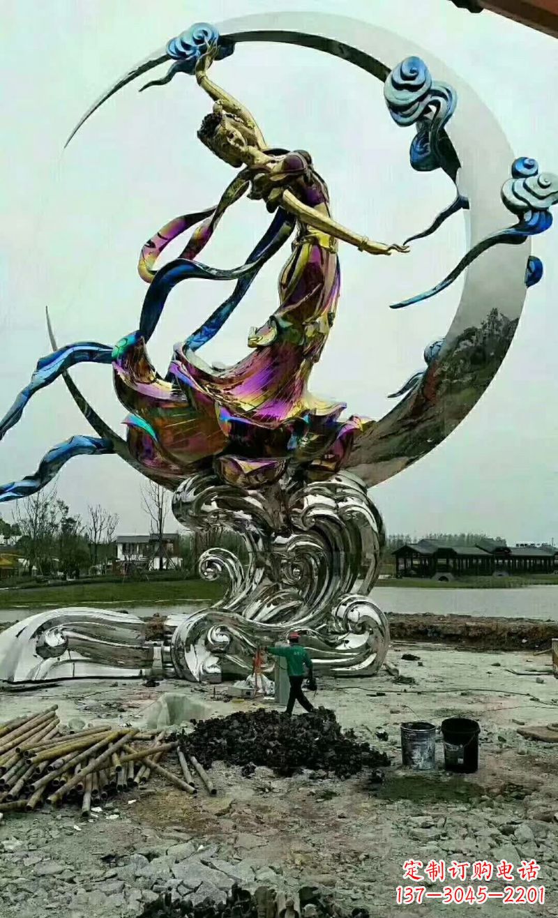 烟台不锈钢嫦娥奔月雕塑