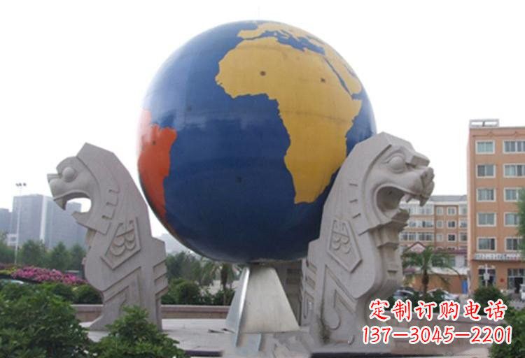 烟台不锈钢城市彩色地球雕塑让世界变得更美