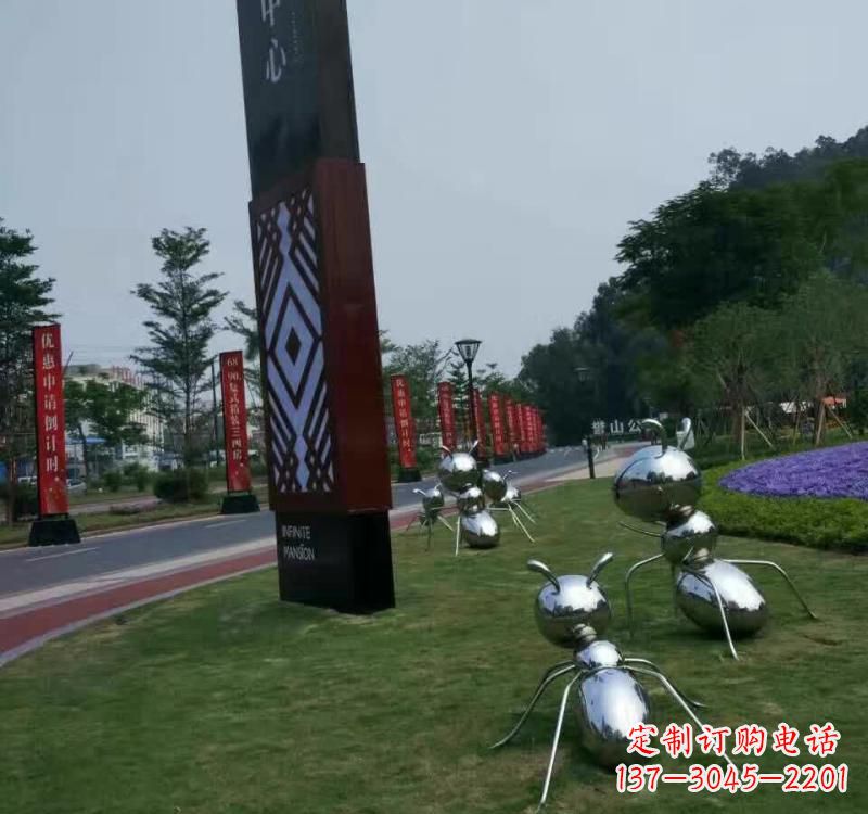 烟台不锈钢蚂蚁雕塑精美的艺术精品