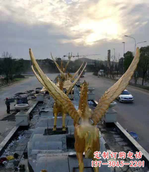 烟台不锈钢城市飞龙——雕塑作品精美绝伦