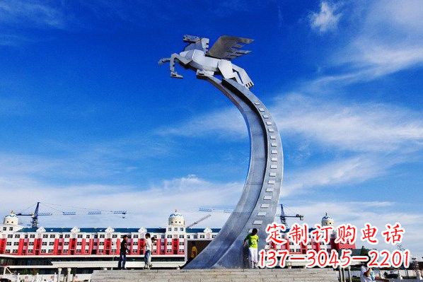 烟台精美不锈钢飞马雕塑