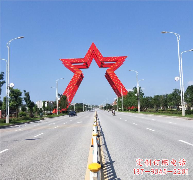 烟台不锈钢城市拱门雕塑一座精美的艺术作品