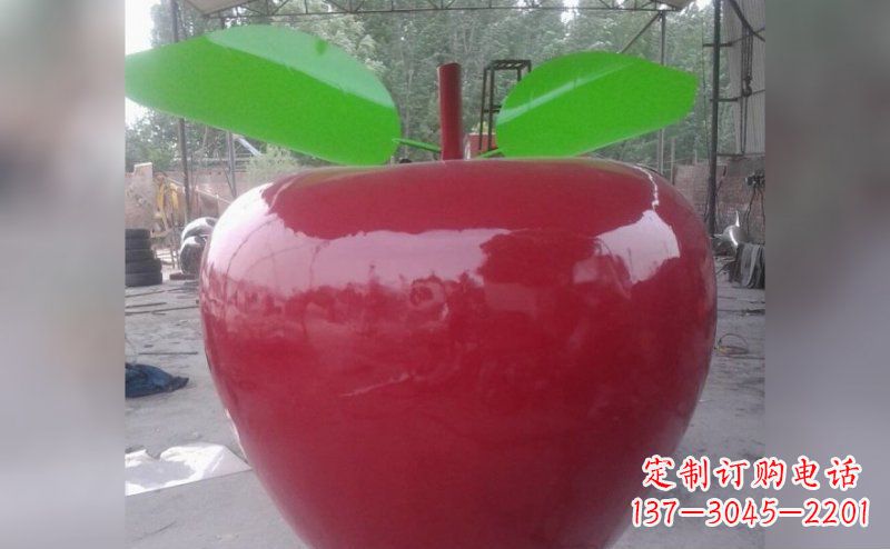 烟台不锈钢苹果雕塑描绘出美丽的景观