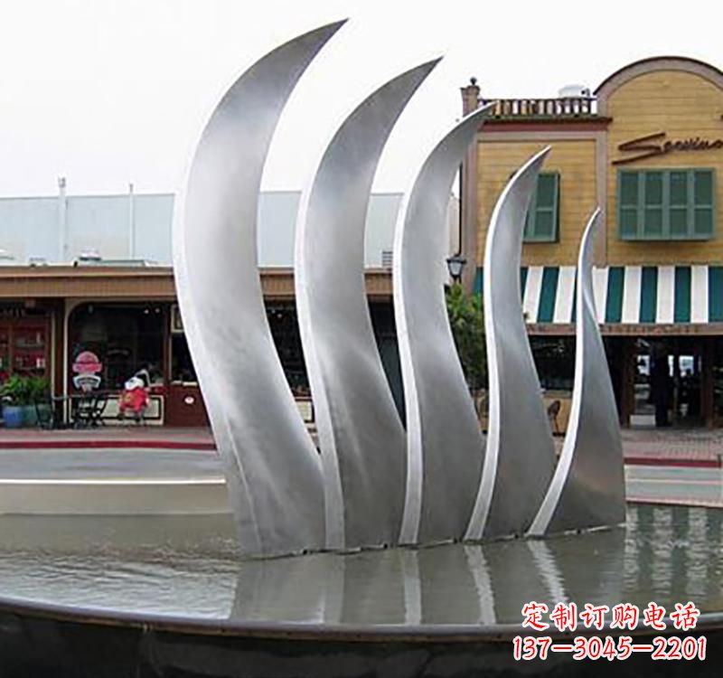 烟台不锈钢城市艺术翅膀雕塑羽翼展翔