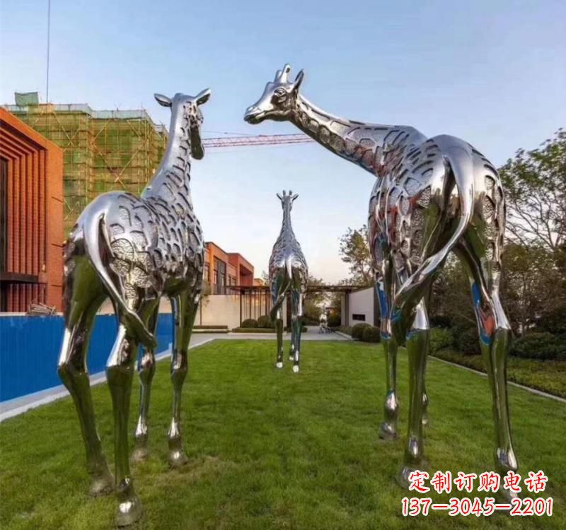 烟台不锈钢城市园林动物雕塑展示大自然的美丽