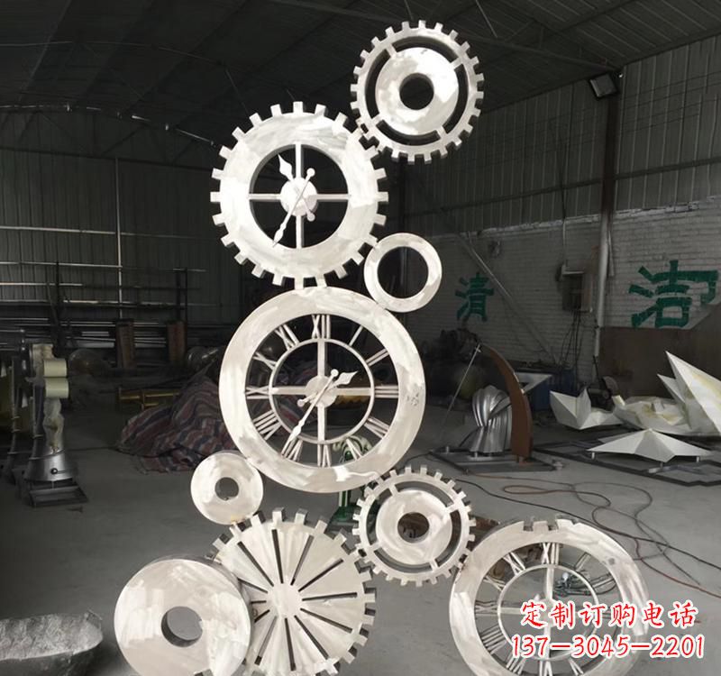 烟台齿轮雕塑精致细腻的艺术品