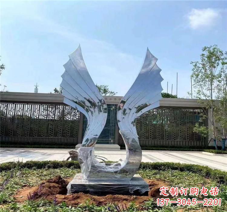 烟台精美不锈钢翅膀雕塑