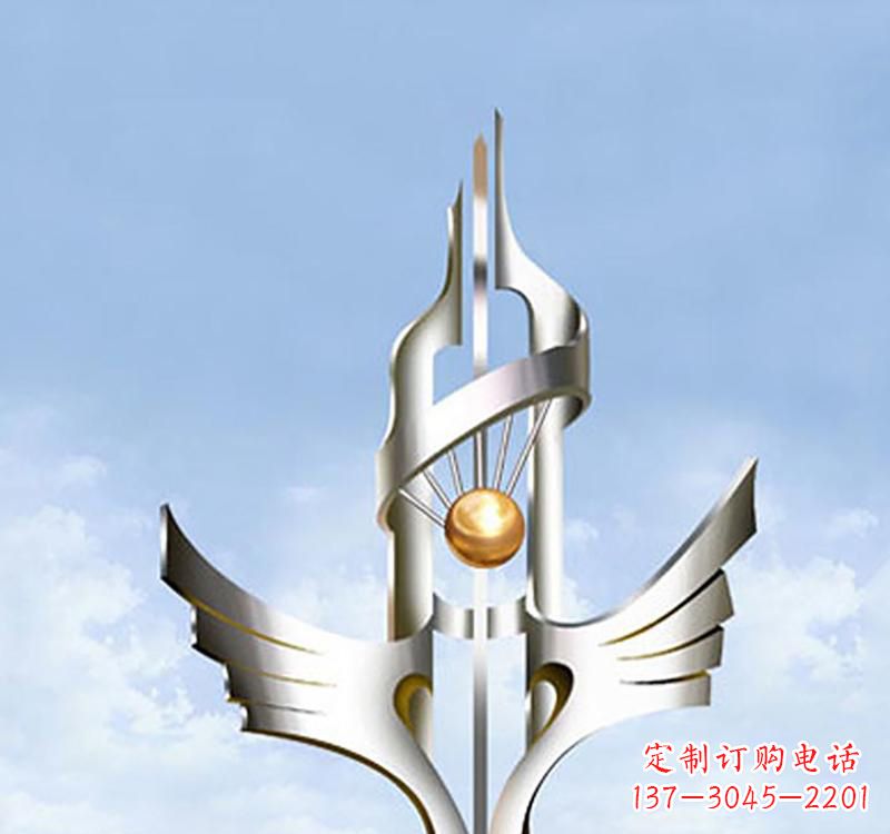 烟台以不锈钢为材料的翅膀雕塑