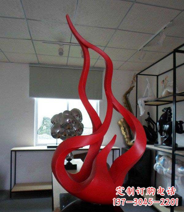 烟台精致不锈钢火苗雕塑