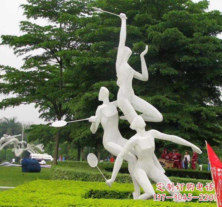 烟台精美绝伦的不锈钢羽毛球雕塑