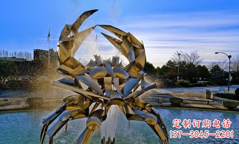 烟台精美不锈钢螃蟹雕塑