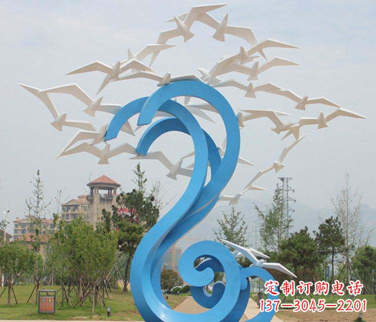 烟台不锈钢大雁雕塑传承传统文化的象征