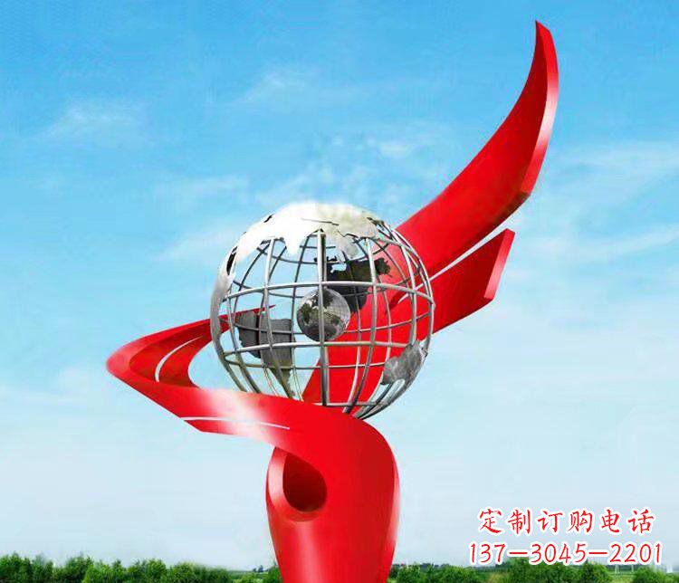 烟台不锈钢地球雕塑精美的艺术品