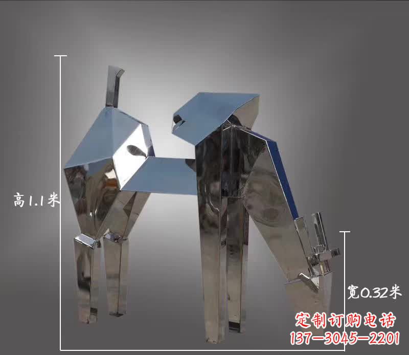 烟台不锈钢动物雕塑——鹿