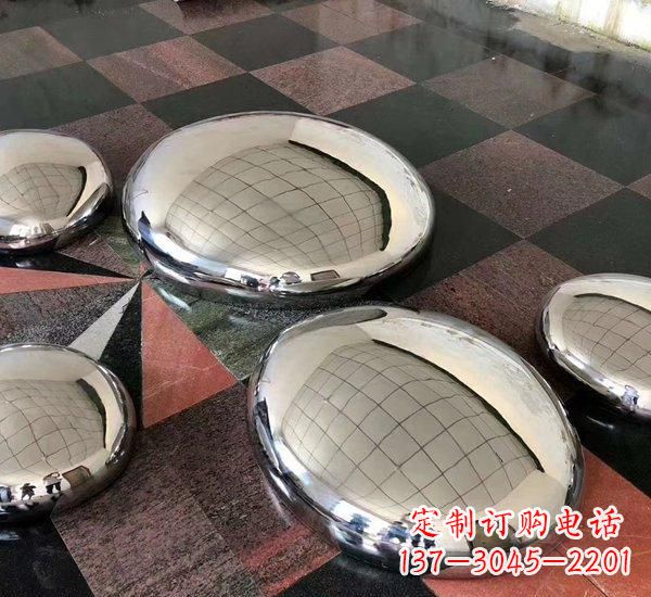 烟台精致的不锈钢鹅卵石雕塑