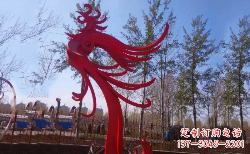 烟台不锈钢凤凰雕塑——象征着美丽与力量