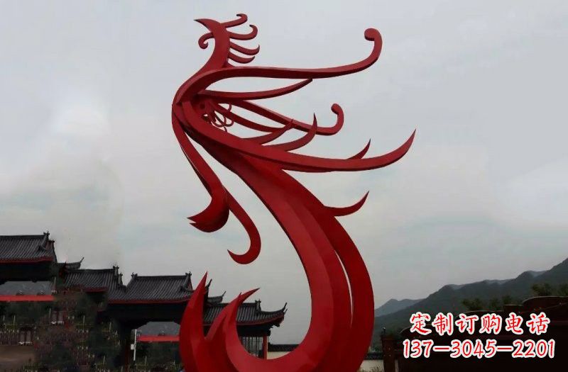 烟台精美不锈钢凤凰雕塑