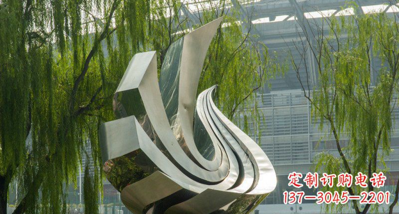 烟台不锈钢抽象凤凰公园雕塑